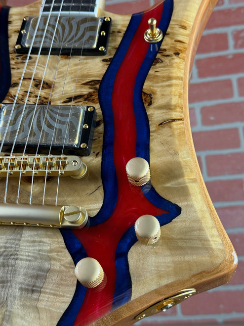 Wylde Audio Goregehn Special Edition Electric Guitar - Blood River Burl