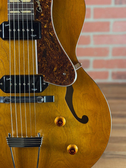 Godin 5th Avenue Jumbo P90 Hollow-Body Electric Guitar - Harvest Gold