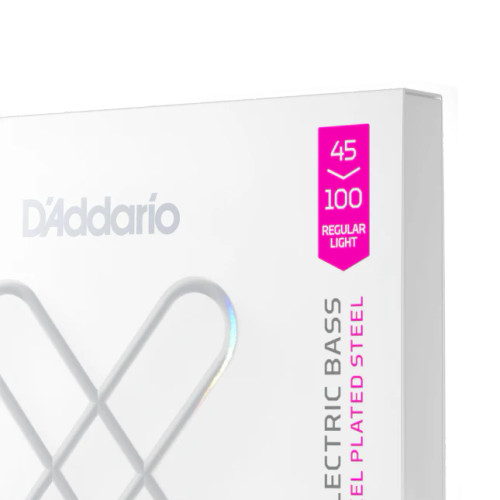 D'Addario XS Nickel Long Scale 4-String Electric Bass Guitar Strings - .045-.100 - Regular Light