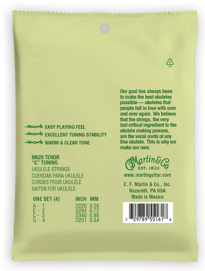 Martin Flurocarbon Tenor Ukulele Strings - Clear (2 Pack)