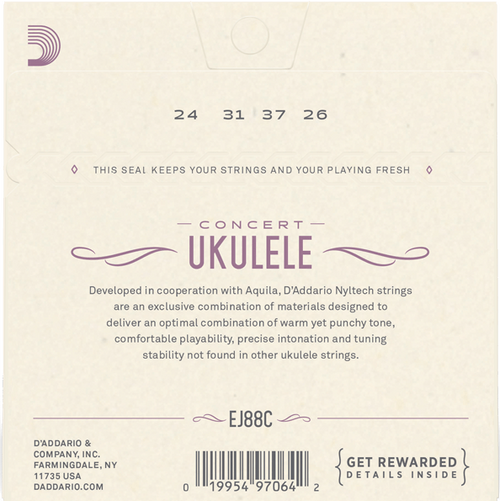 D'Addario Nyltech Concert Ukulele Strings (2 Pack)