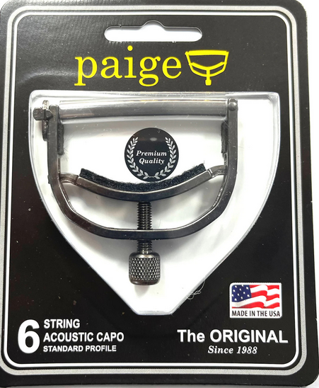 Paige Orignal Standard Profile 6-String Capo - Black