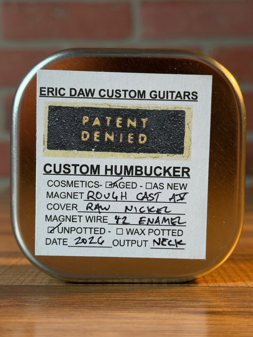Pin-Up Custom Guitars Nickel "Patent Denied" Custom Humbucker Set - Rough Cast Alnico V