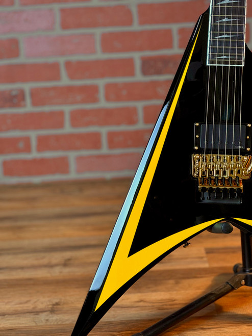 ESP LTD Alexi Laiho Arrowhead SE 20th Anniversary Electric Guitar - Black with Yellow Bevels