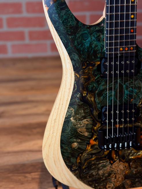 Schecter USA Custom Shop Sunset Extreme Electric Guitar - Natural Satin Stabilizied Top