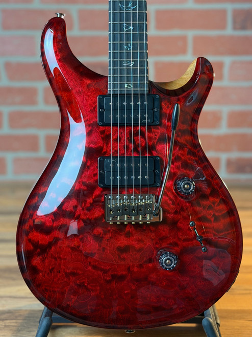 PRS USA Core Custom 24 Quilt 10-Top Electric Guitar - Red Tiger Wrap with Natural Back