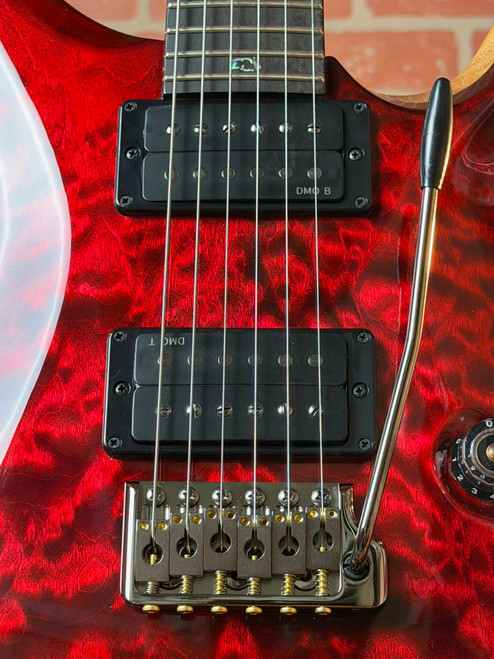 PRS USA Core Custom 24 Quilt 10-Top Electric Guitar - Red Tiger Wrap with Natural Back