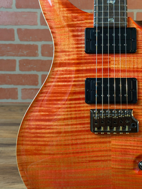 PRS Custom 24-08 10-Top Limited Edition Ziricote Fingerboard Electric Guitar - Salmon with Stained Neck