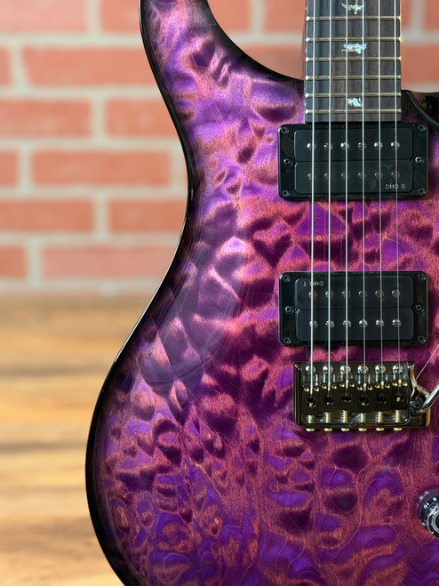 PRS Custom 24 Quilt 10-Top Brazilian Rosewood Fingerboard Electric Guitar - Custom Purple Mist