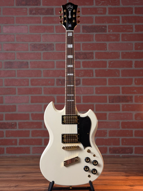 Guild Polara Kim Thayil Signature Electric Guitar - Vintage White