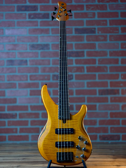 Yamaha TRBX605FM 5-String Electric Bass Guitar - Matte Amber