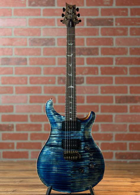 PRS Custom 24-08 10-Top Ziricote Fretboard Electric Guitar - PS-Indigo-Strained Neck