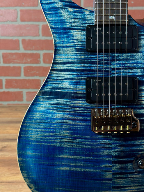 PRS Custom 24-08 10-Top Ziricote Fretboard Electric Guitar - PS-Indigo-Strained Neck