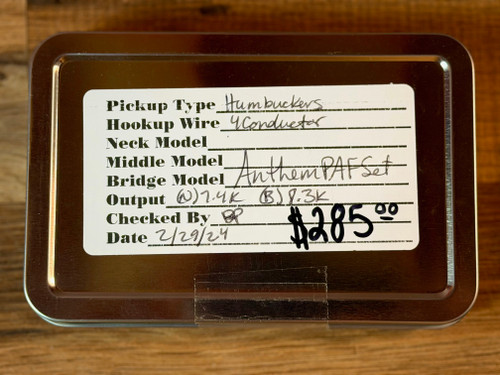 Porter Pickups Anthem PAF Humbucker Pickup Set - Nickel Silver