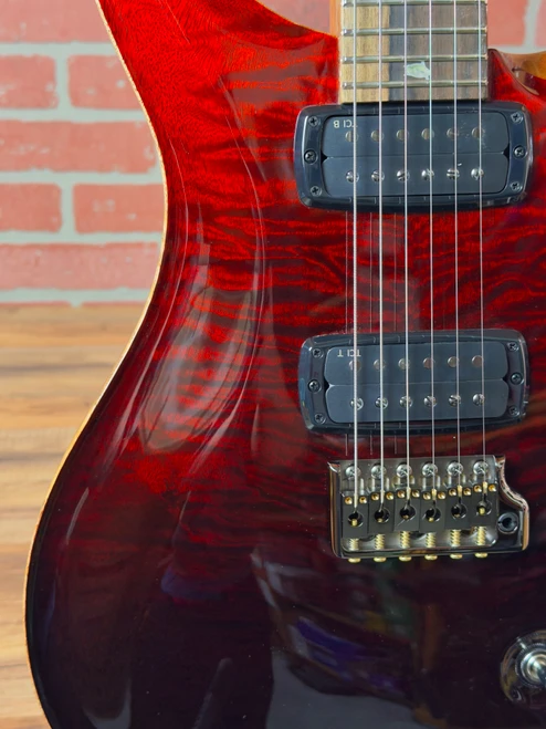 PRS Custom 24-08 Mango Top Limited Edition Electric Guitar - Fire Red/Gray-Black Fade