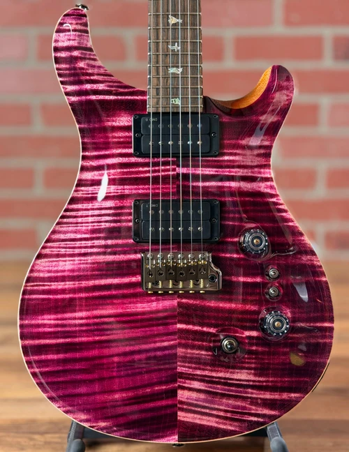 PRS Custom 24-08 10-Top Electric Guitar - Pomegranate with Stained Neck