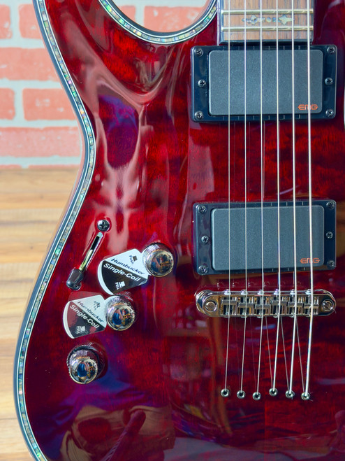 Schecter Hellraiser C-1 Left-Handed Electric Guitar - Black Cherry