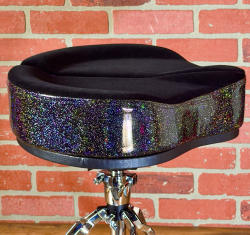 Ahead Spinal-G Saddle Drum Throne with 3-Leg Base - Black Sparkle