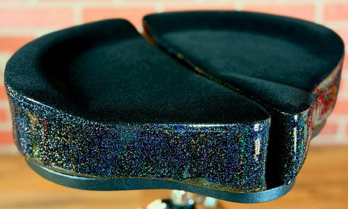 Ahead Spinal-G Saddle Drum Throne with 3-Leg Base - Black Sparkle