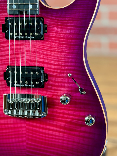 Schecter USA Custom Shop Sunset Custom II 24 Electric Guitar - Magenta Burst