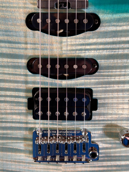 Schecter USA Custom Shop Sunset Custom II 24 Electric Guitar - Aruba Teal
