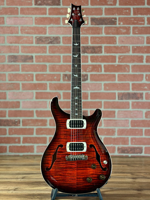 PRS SE Hollowbody I Piezo Double Cut Electric Guitar - Orange Tiger Smokeburst