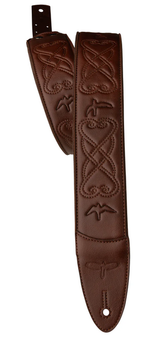 PRS 2.4" Padded Faux Leather Guitar Strap - Sanguine