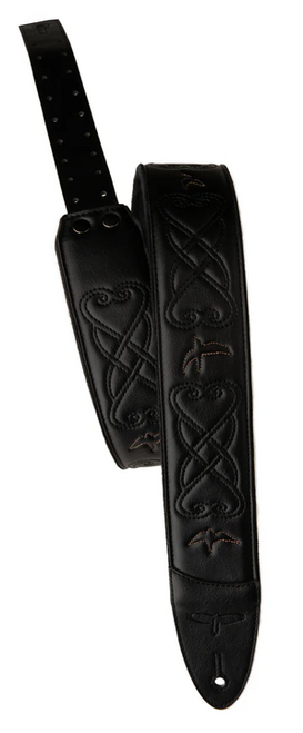 PRS 2.4" Padded Faux Leather Guitar Strap - Black
