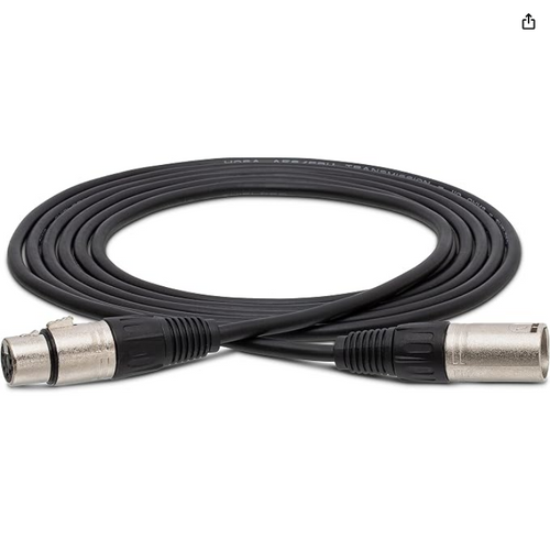 Hosa Tech DATA DMX512 Cable | 5-pin 2-conductor XLR5M to XLR5F | DMX-520, 20 ft.