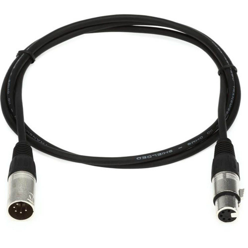 Hosa Tech DATA DMX512 Cable | 5-pin 2-conductor XLR5M to XLR5F | DMX-505, 5 ft. (3-pack)