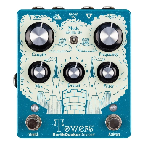 Earthquaker Devices Towers Stereo Filter Pedal | Reverberant Soundscape Generator