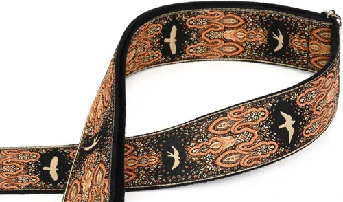 PRS 2" Jacquard Birds Fluer Guitar Strap - Orange