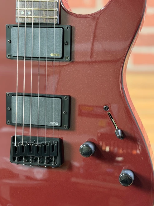ESP LTD TH-400 Electric Guitar - Scarlet Metallic (w/ EMG 81 & EMG 85 Black Pickups)