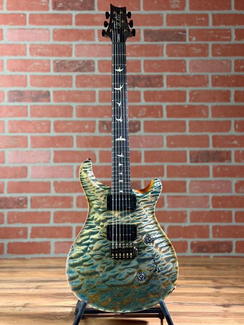 PRS Custom 24 Quilted Artist Top Electric Guitar - Faded Indigo (with Natural Back)