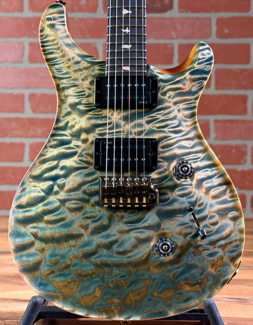 PRS Custom 24 Quilted Artist Top Electric Guitar - Faded Indigo (with Natural Back)