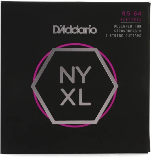 D'Addario NYXL Nickel Wound 7-String Electric Guitar Strings | Strandberg Custom Light | 9.5-64