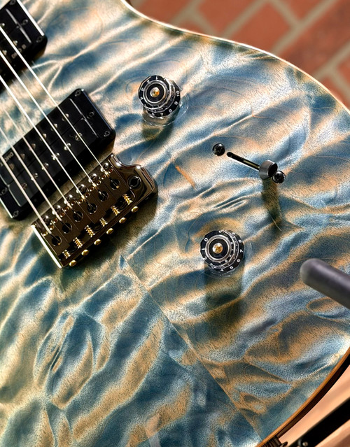 PRS Custom 24 Quilt Artist Top "Sprayer's Choice" Electric Guitar - Custom Aqua-Gold Wash