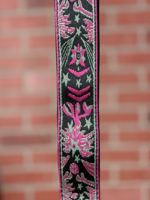 Tetherax Neoback RagTop Vintage Jacque Weave Leather-End Strap -  Pink, Grey, Black