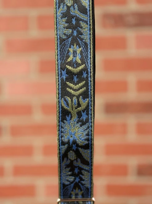 Tetherax Neoback RagTop Vintage Jacque Weave Leather-End Strap -  Blue, Black, Green