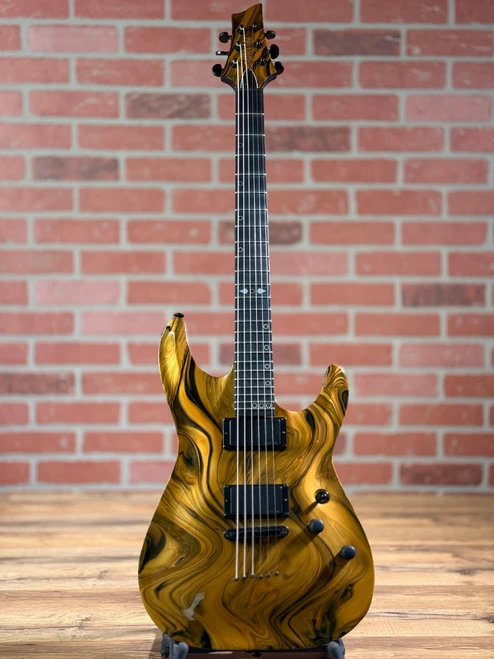 Schecter C-1 Hydro-dip 6-String Electric Guitar - Golden Eclipse S/N RN26040720