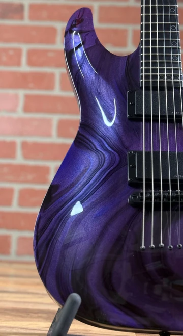 Schecter C-1 Hydro Dip Electric Guitar - Purple Obsidian