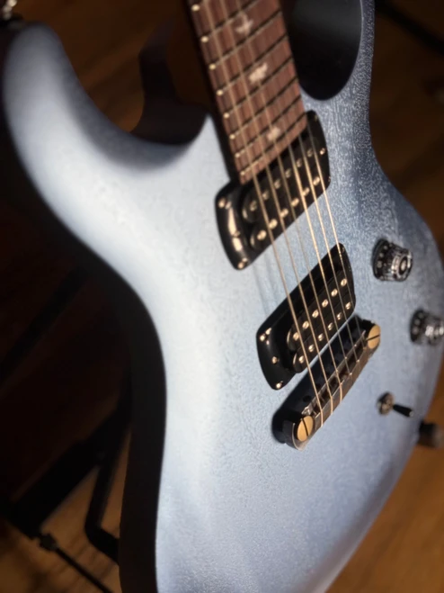 PRS SE CE24 Standard Satin Stoptail Electric Guitar - Metallic Ice Blue Satin