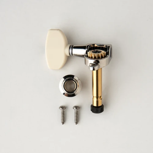 PRS Phase III Collar Designed Locking Tuners | Ivory with Wing Buttons - Nickel Finish