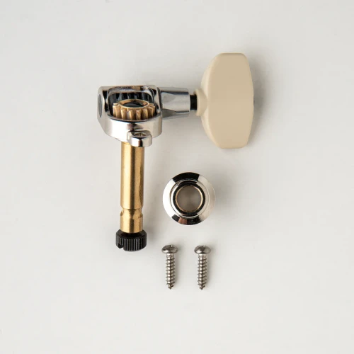 PRS Phase III Collar Designed Locking Tuners | Ivory with Wing Buttons - Nickel Finish