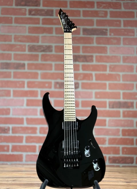 ESP LTD M-1000 Maple Deluxe Electric Guitar - Black Gloss (w/ Floyd Rose)