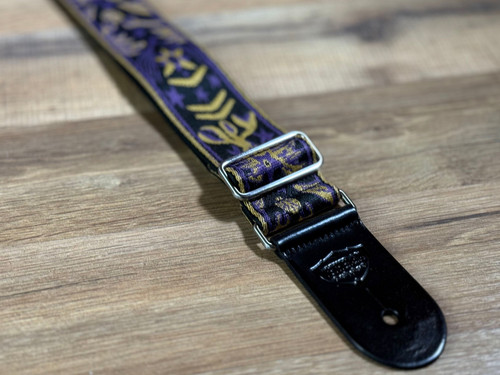 Tetherax Neoback RagTop Vintage Jacque Style Weave Leather End Strap -  Purple, Gold, Black