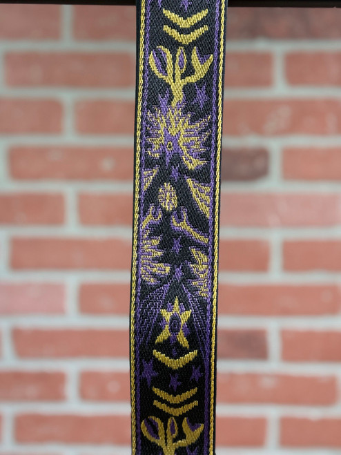 Tetherax Neoback RagTop Vintage Jacque Style Weave Leather End Strap -  Purple, Gold, Black