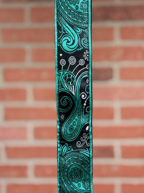 Tetherax RTX RagTop Vintage Jacque Style Weave Leather End Strap - Metallic Teal