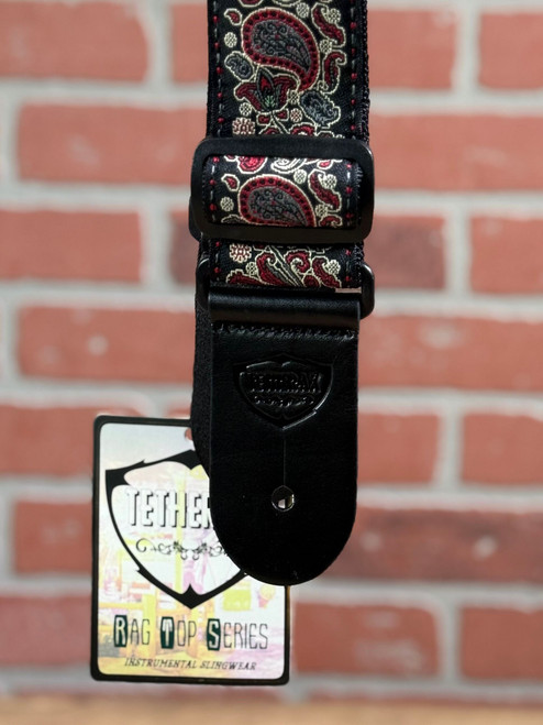 Tetherax RTX RagTop Vintage Jacque Style Weave Leather End Strap - Tan, Silver, &  Crimson