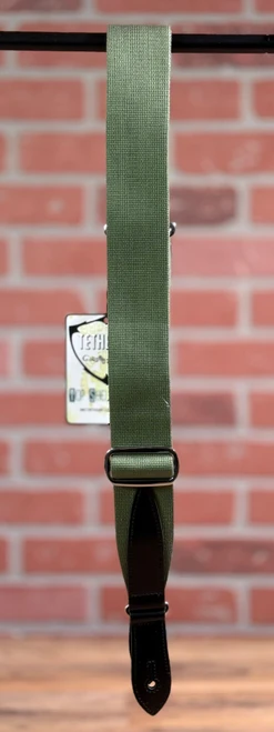 Tetherax Hybrid Series Tight Weave Cotton Leather End Strap - Green Olive